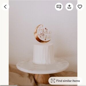 Etsy made Moon and Stars Cake Topper